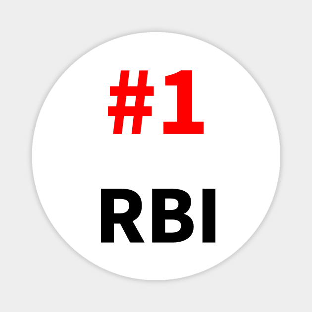 number one rbi Magnet by NumberOneEverything